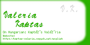 valeria kaptas business card